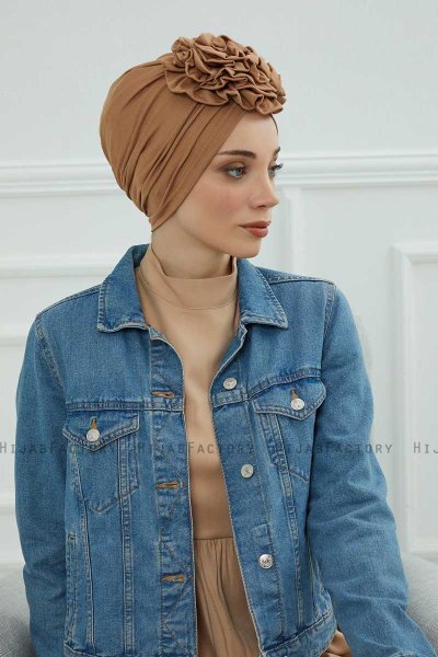Kerstin - Lichtbruin Katoen Turban