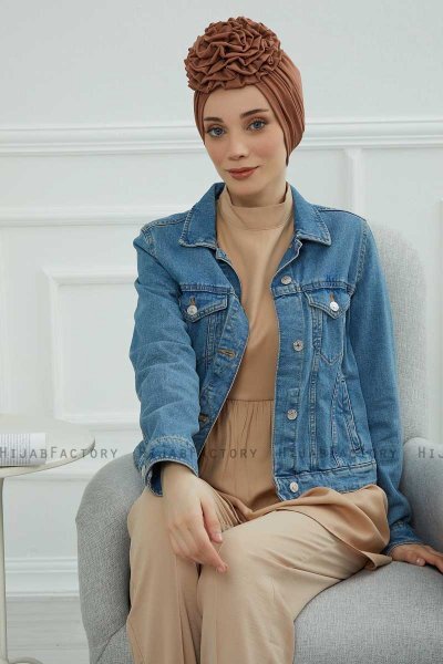 Kerstin - Caramel Katoen Turban