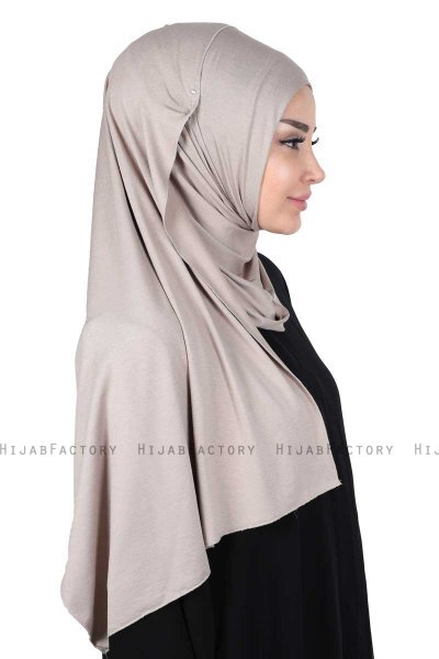 Sigrid - Taupe Katoen Hijab - Ayse Turban