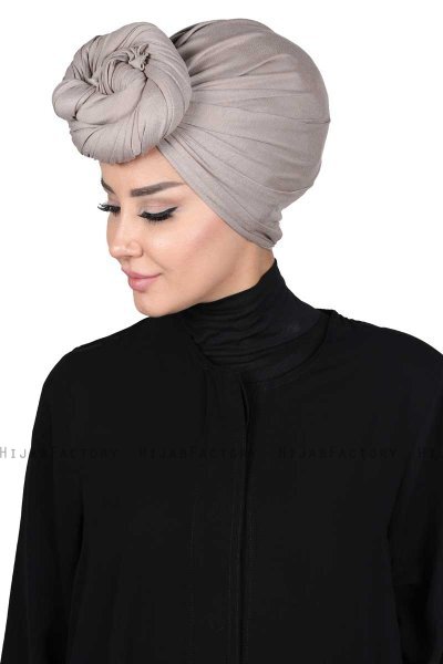 Sigrid - Taupe Katoen Hijab - Ayse Turban