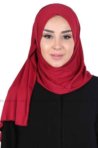 Sigrid - Bordeaux Katoen Hijab - Ayse Turban