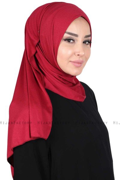 Sigrid - Bordeaux Katoen Hijab - Ayse Turban