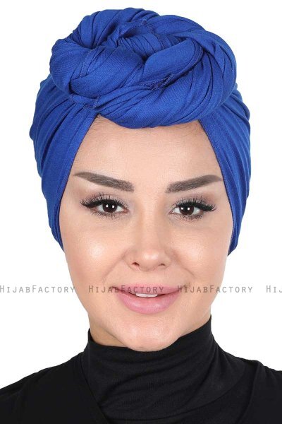 Sigrid - Blauw Katoen Hijab - Ayse Turban