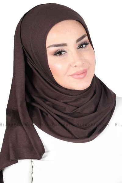 Sigrid - Bruin Katoen Hijab - Ayse Turban