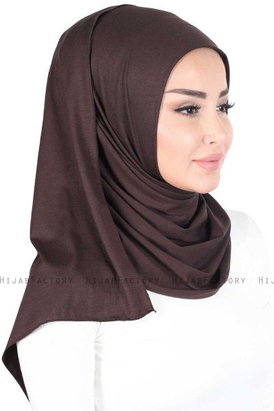 Sigrid - Bruin Katoen Hijab - Ayse Turban