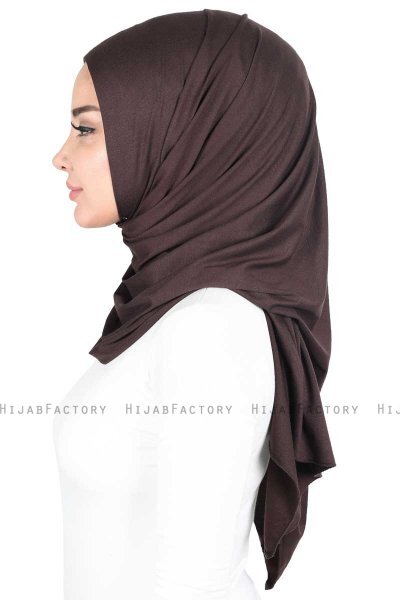 Sigrid - Bruin Katoen Hijab - Ayse Turban