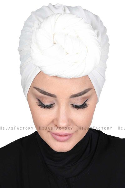 Sigrid - Creme Katoen Hijab - Ayse Turban