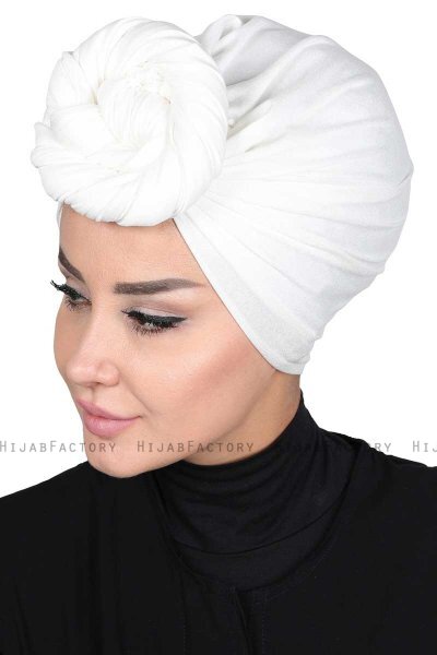 Sigrid - Creme Katoen Hijab - Ayse Turban