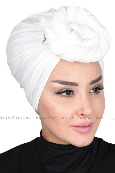 Sigrid - Creme Katoen Hijab - Ayse Turban