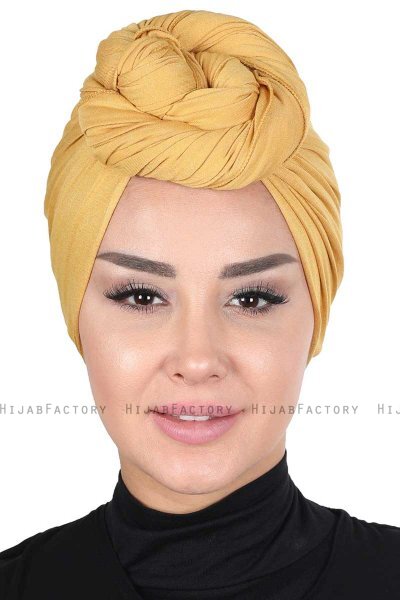 Sigrid - Mosterd Katoen Hijab - Ayse Turban
