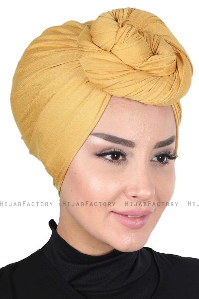 Sigrid - Mosterd Katoen Hijab - Ayse Turban