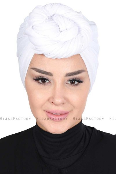 Sigrid - Wit Katoen Hijab - Ayse Turban