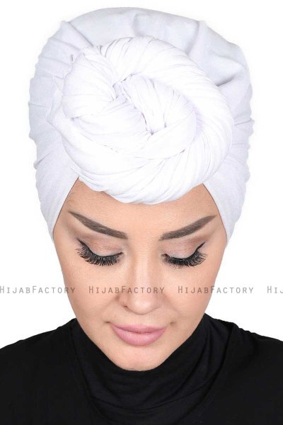Sigrid - Wit Katoen Hijab - Ayse Turban
