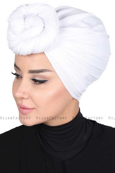 Sigrid - Wit Katoen Hijab - Ayse Turban