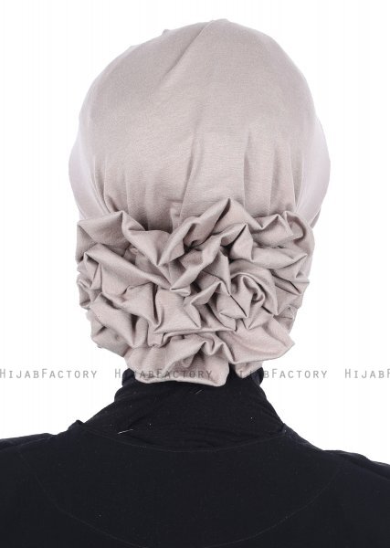 Monica - Taupe Katoen Turban - Ayse Turban