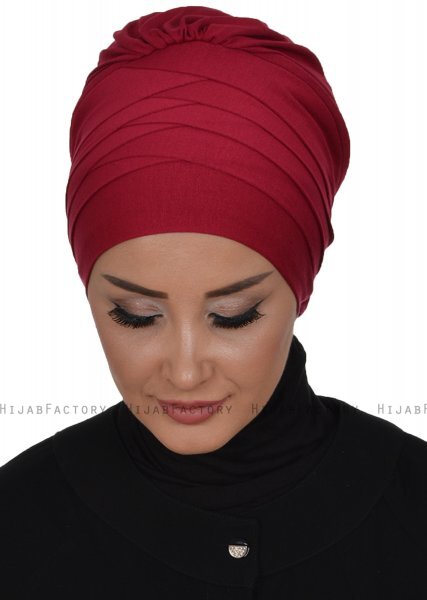 Monica - Bordeaux Katoen Turban - Ayse Turban