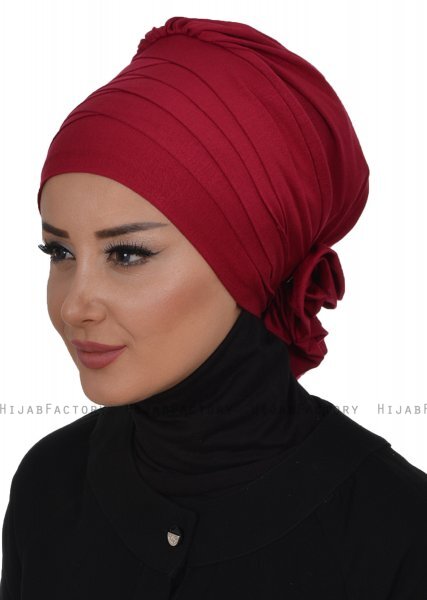 Monica - Bordeaux Katoen Turban - Ayse Turban