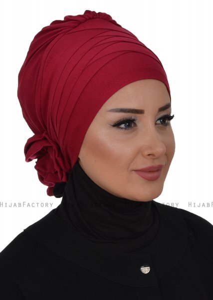 Monica - Bordeaux Katoen Turban - Ayse Turban