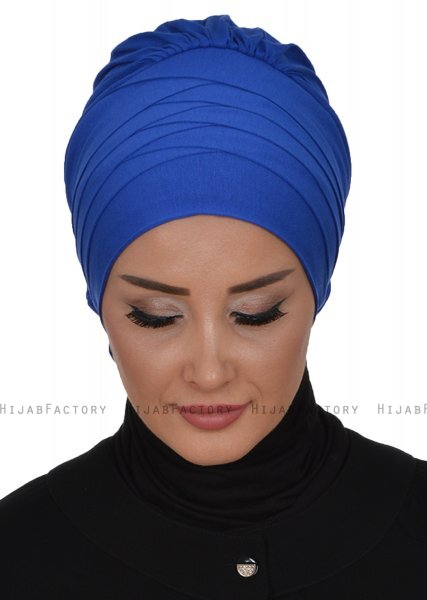 Monica - Blauw Katoen Turban - Ayse Turban