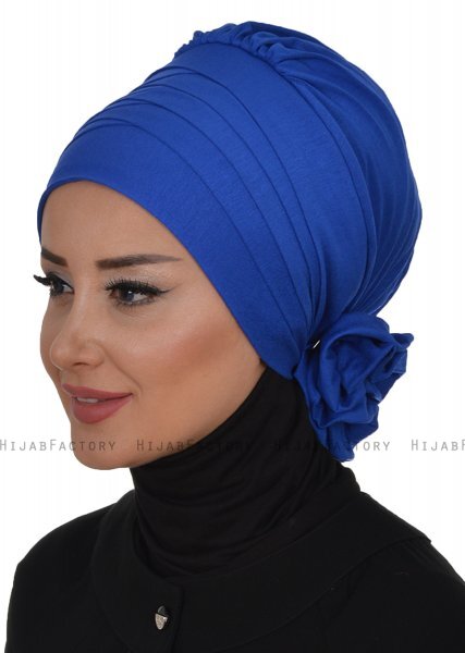 Monica - Blauw Katoen Turban - Ayse Turban