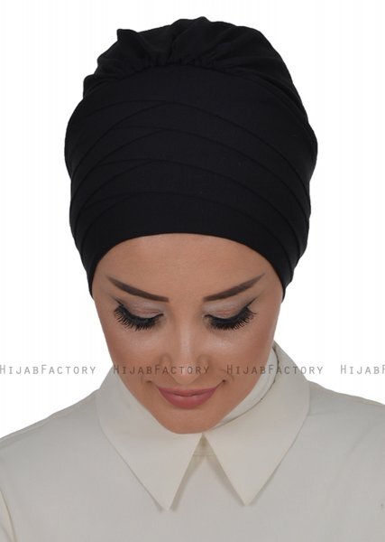 Monica - Zwart Katoen Turban - Ayse Turban