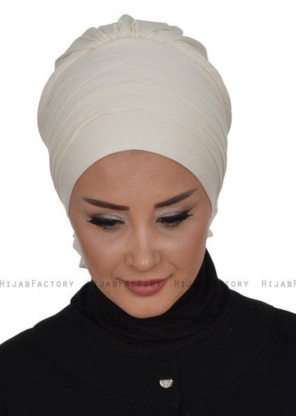 Monica - Creme Katoen Turban - Ayse Turban