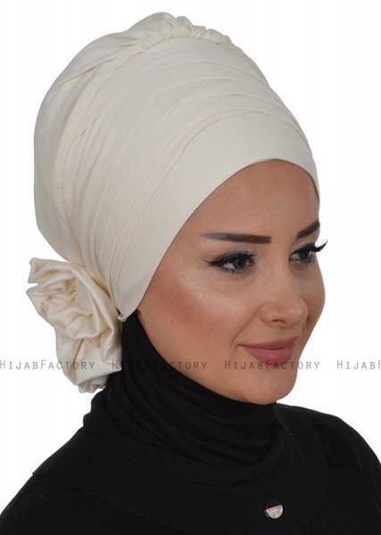 Monica - Creme Katoen Turban - Ayse Turban