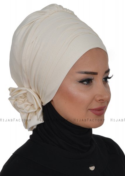 Monica - Creme Katoen Turban - Ayse Turban