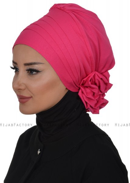 Monica - Fuchsia Katoen Turban - Ayse Turban