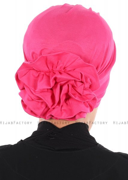 Monica - Fuchsia Katoen Turban - Ayse Turban