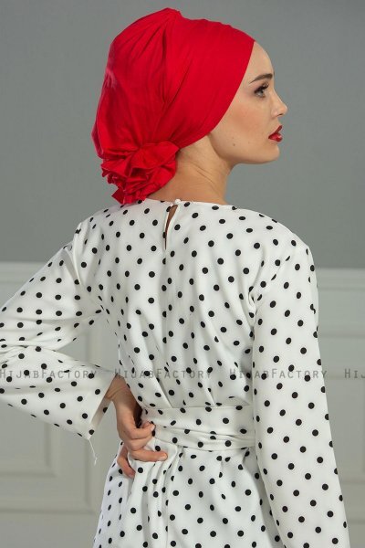 Monica - Rood Katoen Turban - Ayse Turban