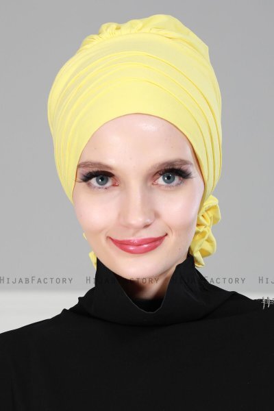 Monica - Geel Katoen Turban - Ayse Turban