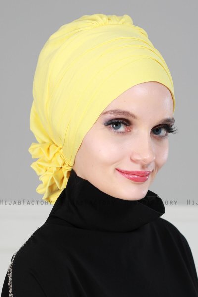 Monica - Geel Katoen Turban - Ayse Turban