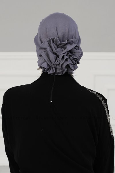 Monica - Grijs Katoen Turban - Ayse Turban