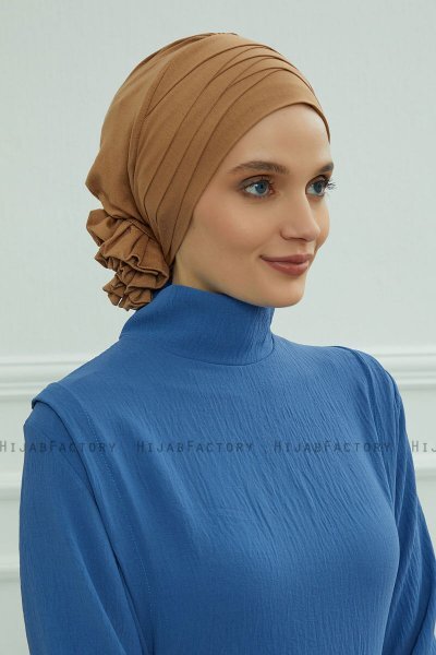 Monica - Lichtbruin Katoen Turban