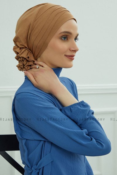 Monica - Lichtbruin Katoen Turban