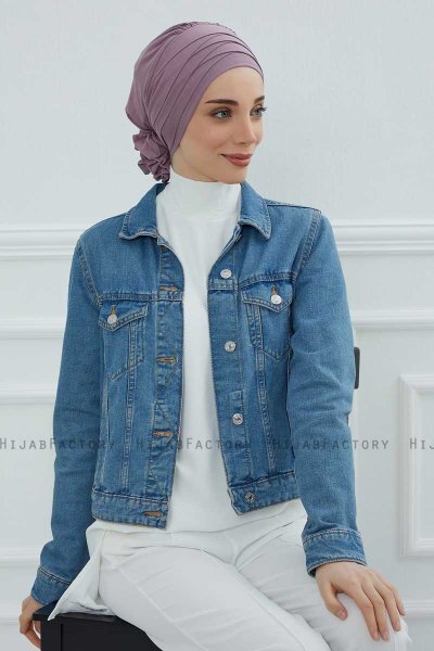 Monica - Lilac Katoen Turban