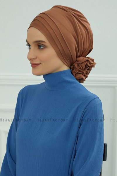 Monica - Caramel Katoen Turban