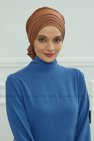 Monica - Caramel Katoen Turban