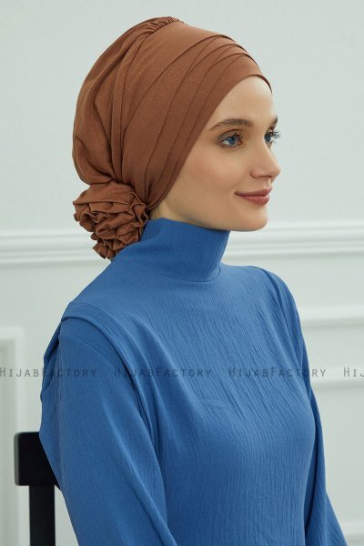 Monica - Caramel Katoen Turban