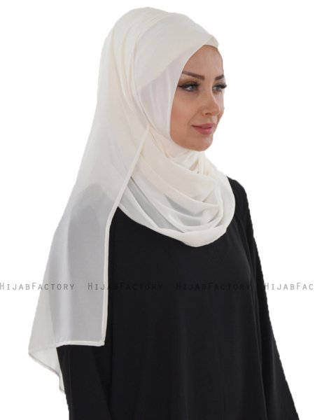 Evelina - Creme Praktisch Hijab - Ayse Turban