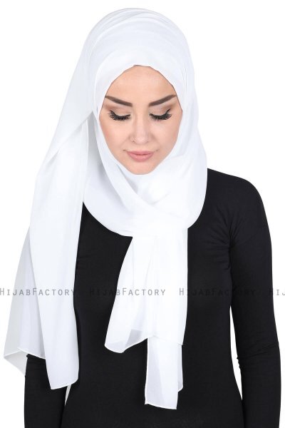Joline - Wit Premium Chiffon Hijab