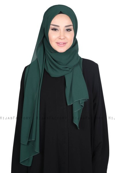 Joline - Donkergroen Premium Chiffon Hijab