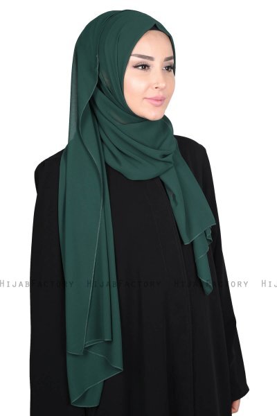Joline - Donkergroen Premium Chiffon Hijab