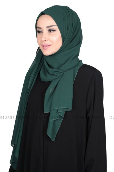 Joline - Donkergroen Premium Chiffon Hijab