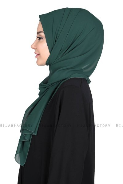 Joline - Donkergroen Premium Chiffon Hijab