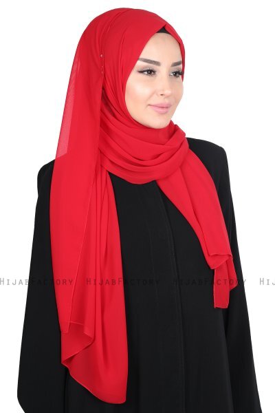 Joline - Rood Premium Chiffon Hijab
