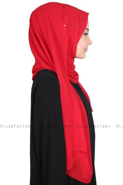 Joline - Rood Premium Chiffon Hijab