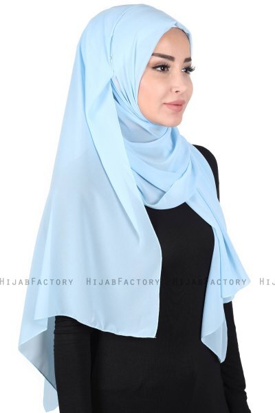 Joline - Lichtblauw Premium Chiffon Hijab