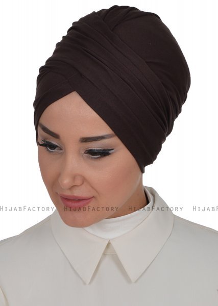 Fiona - Bruin Katoen Turban - Ayse Turban